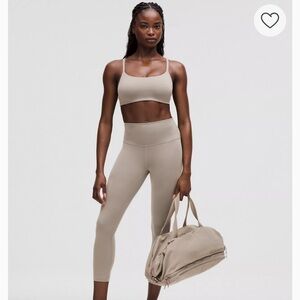 lululemon athletica Beige/Taupe Strappy Sports Bra